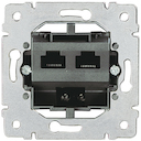 Розетка комбинированная Galea Life (2хRJ45/RJ11/RJ12, cat.3, механизм, с/у)