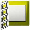 Рамка 4п вер Magic Green GL