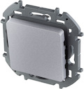 Legrand Inspiria 673652 переключатель одноклавишный для скрытого монтажа, цвет "Алюминий", номинальный ток 10 А, напряжение ~250В