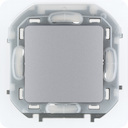 Legrand Inspiria 673672 переключатель одноклавишный пылевлагозащитный для скрытого монтажа, цвет "Алюминий", номинальный ток 10 А, напряжение ~250В, степень пылевлагозащиты IP46