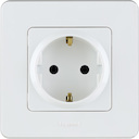 Legrand Inspiria 673730 розетка с заземлением и интегрированными защитными шторками для скрытого монтажа, цвет "Белый". Максимальный ток 16 А, напряжение ~250В, максимальная мощность 3680 Вт.