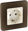 Legrand Inspiria 673731 розетка с заземлением и интегрированными защитными шторками для скрытого монтажа, цвет "Слоновая кость". Максимальный ток 16 А, напряжение ~250В, максимальная мощность 3680 Вт.