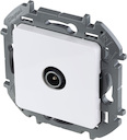 Legrand Inspiria 673860 розетка телевизионная для скрытого монтажа, проходная для схемы "шлейф", 14 дБ 4-862 МГц, цвет "Белый"
