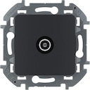 Legrand Inspiria 673873 розетка телевизионная для скрытого монтажа, оконечная для схемы "шлейф", 10 дБ 4-862 МГц, цвет "Антрацит"