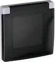 Legrand Inspiria 673922 рамка с защитной крышкой IP44 IK07 для скрытого монтажа 1 механизма Legrand Inspiria, степень пылевлагозащиты IP44, степень ударопрочности IK07, цвет "Алюминий"