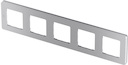 Legrand Inspiria 673972 рамка декоративная универсальная, 5 постов, для горизонтальной или вертикальной установки, цвет "Алюминий"
