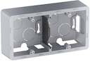 Legrand Inspiria 673992 коробка для накладного монтажа , 2 поста, цвет "Алюминий"