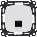 Розетка компьютерная Valena Allure (RJ45, cat.5e, под рамку, с/у, белая)