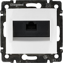 Розетка компьютерная Valena (RJ45, захваты, UTP, Cat.5e, под рамку, с/у, белая)