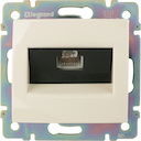 Розетка компьютерная Valena (RJ45, захваты, под рамку, с/у, слоновая кость)