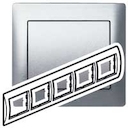Рамка 5п гор Br.Aluminium GL