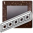 Рамка 5п гор Cor.CocoaBrown GL
