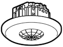 Датчик движения потолочный 360°, 1000 Вт, трехпроводный, цвет - белый