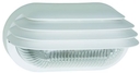 LL OPTIMA2 1x60W E27 Светильник накладной бел.(овал, проз.стекло, козырек)  IP44