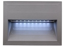 LL LED BILEO E 1,8W Светильник для дек. подс, встр в стену, сереб, 27xLED, IP65 4000К 138x185x94