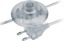 Шнур Navigator 61 719 NPS-FS01-170-2x0.5-TR 1.7м с выкл. прозрачный