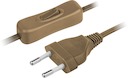 Шнур Navigator 61 721 NPS-FS-170-2x0.5-BR 1.7м с выкл. коричневый