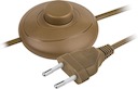 Шнур Navigator 61 718 NPS-FS01-170-2x0.5-BR 1.7м с выкл. коричневый