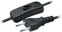 Шнур igator 61 720 NPS-FS-170-2x0.5-BL 1.7м с выкл. черный