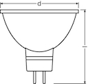 Лампа светодиодная LED SMR1620 3.8W/827 220-240V GU5.3 10X1