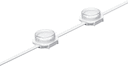 50 pcs - Clear flat 12 inch separated - White - Цвет: White