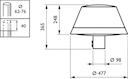 TOWNTUNE CENTRAL POST-TOP DTD - LED module 7400 lm - LED - Теплый белый 830 - 220 to 240 V - 50–60 Hz - Класс безопасности I - Широкое распределение