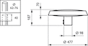 TOWNTUNE CENTRAL POST-TOP - LED module 1400 lm - LED - Нейтральный белый 740 - 220 to 240 V - 50–60 Hz - Класс безопасности I - Широкое распределение