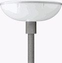 TOWNGUIDE CORE BOWL - LED EconomyLine 5000 lm - Distribution symmetrical - Polycarbonate bowl/cover frosted - Post-top for diameter 62 mm - Цвет: Gray