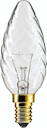 Deco Candle Twisted BW-shape clear - Candle-shaped incandescent lamp - Метка энергоэффективности (EEL): E