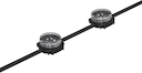 50 pcs - Clear flat 12 inch separated - Black - Цвет: Black