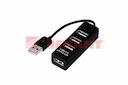 Разветвитель USB на 4 порта черный REXANT
