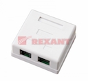 Розетка компьютерная + телеф. RJ11 + RJ45 комбинир. накладная