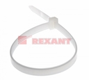 Стяжкa нейлоновая многоразовая 300 x 7,5 мм, белая (упак. 100 шт)  REXANT