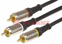 Шнур 3 RCA - 3 RCA, длина  3 метра, черный (GОLD- металл)  REXANT