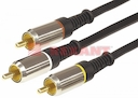 Шнур 3 RCA - 3 RCA, длина  5 метров, черный (GОLD- металл)  REXANT