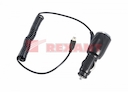 Автозарядка в прикуриватель miniUSB (АЗУ) (5V, 1000mA) шнур спираль 1.5М черная REXANT