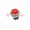 Выключатель-кнопка  металл 250V 2А (2с) (ON)-OFF  Ø16.2  красная  (RWD-306)  REXANT