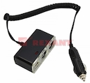 Разветвитель автоприкуривателя  2гн 2хUSB (5V 1 000mA) шнур спираль 1.5М  REXANT