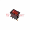 Выключатель клавишный 250V 6А (3с) ON-OFF красный  с подсветкой  Mini  (RWB-206, SC-768)  REXANT