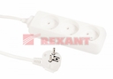 Удлинитель  REXANT  3 гнезда  1.5м  2X0.5мм²  белый