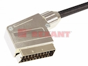 Шнур SCART - SCART (21PIN), длина  1,5 метра (GOLD- металл)  REXANT  3562