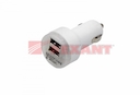 Автозарядка в прикуриватель 2хUSB с индикацией (АЗУ) (1 000+2 100mA) белая REXANT
