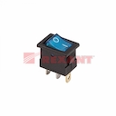 Выключатель клавишный 12V 15А (3с) ON-OFF синий  с подсветкой  Mini  (RWB-206-1, SC-768)  REXANT