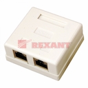 Компьютерная розетка -2*RJ-45  CAT5e (экран) REXANT