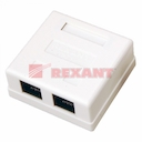 Розетка компьютерная 2-м ОП RJ45 CAT.5E бел.