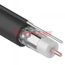 Кабель RG-11U (75 Ом), CCS/Al/Al (1,63/Al/96*0,12мм) (83%) + ТРОС*1 (бухта 305м), черный PE (OUTDOOR)  REXANT