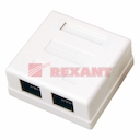Розетка комп.2хRJ-45 8р-8с 5 кат   REXANT  1шт. (zip lock + хэддер)