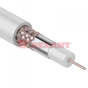 Кабель RG-59U+Cu (75 Ом), Cu/Al/Cu (0,58/Al/48*0,12мм) 64%, (бухта 100м), белый  REXANT
