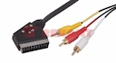 Шнур SCART шт - 3RCA шт  с переключателем  1.5М  REXANT