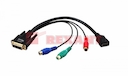 ПЕРЕХОДНИК  шт.DVI - гн.HDMI + 3гн.RCA  (провод)  GOLD  REXANT